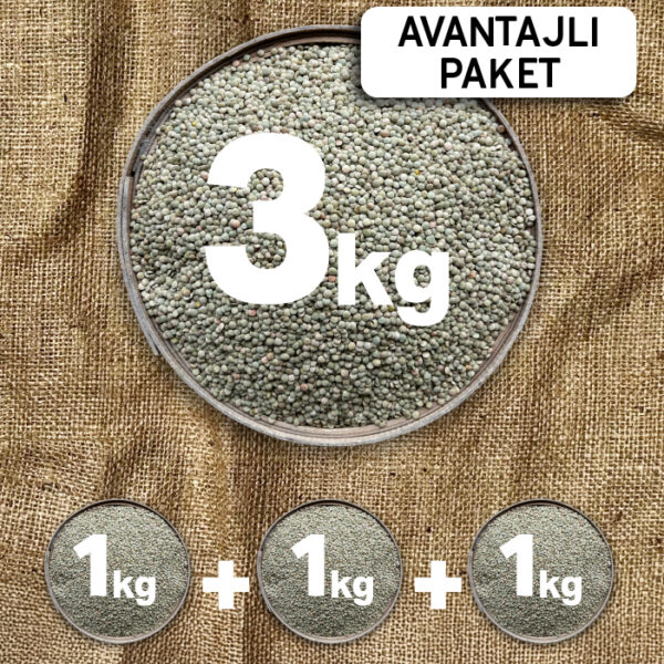 Yeşil Mercimek Fırsat Paketi (3 kg)
