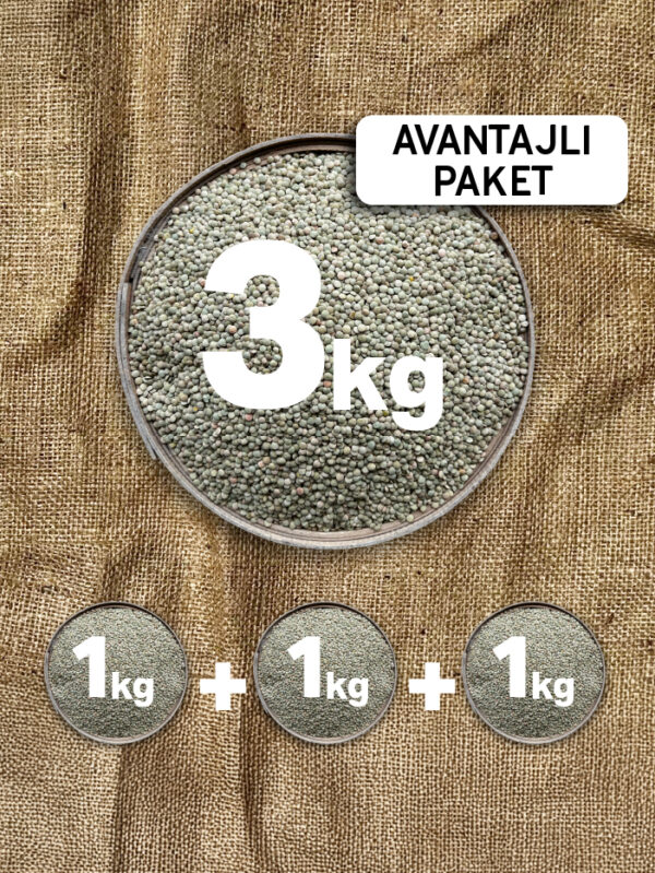 Yeşil Mercimek Fırsat Paketi (3 kg)