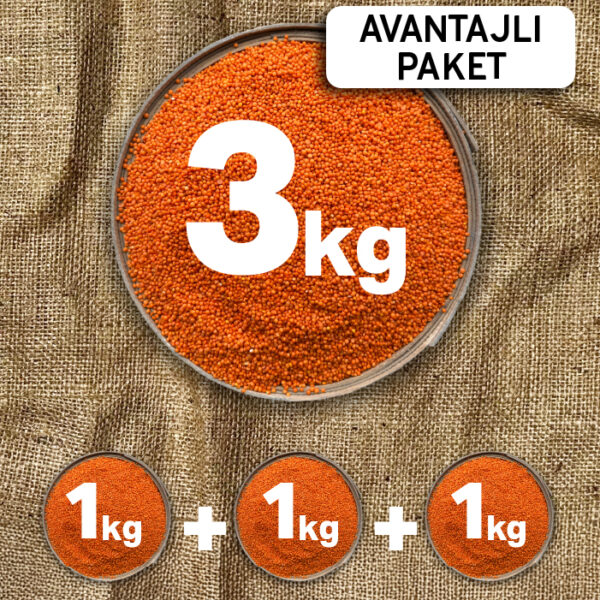 Kırmızı Mercimek Fırsat Paketi (3 kg)