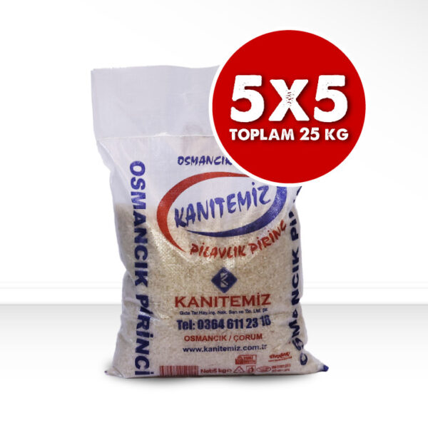 5 X 5 Kg Osmancık Pirinci