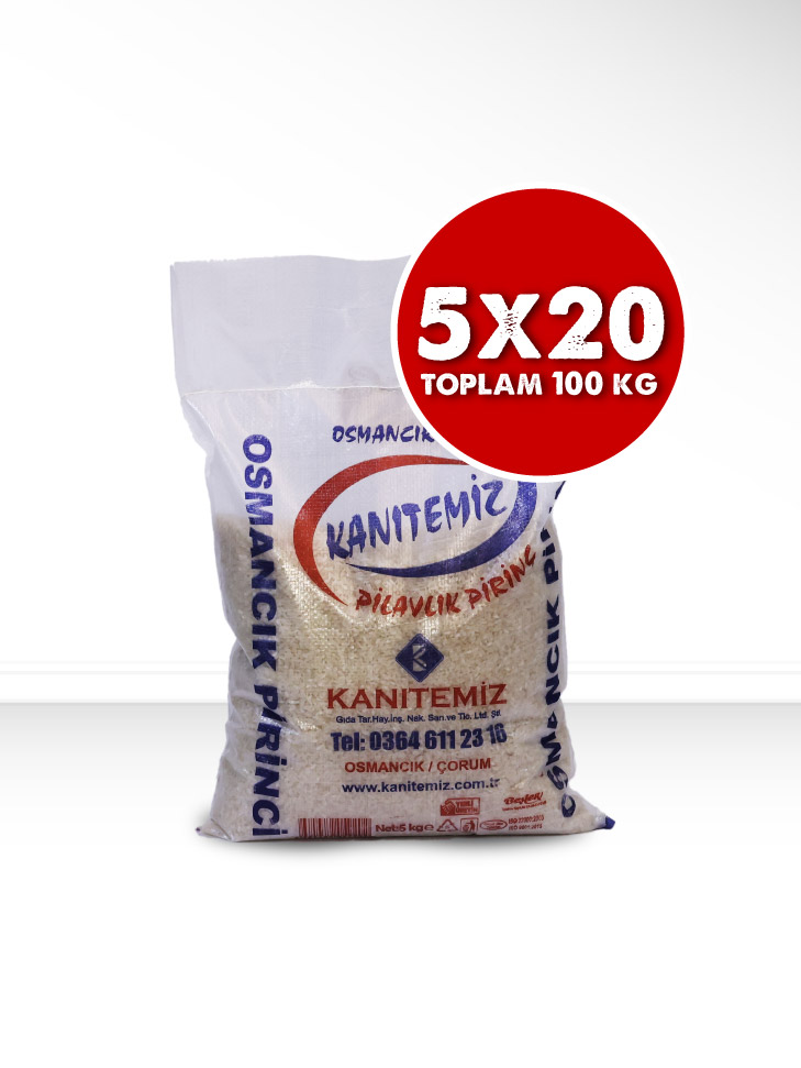 20 X 5 Kg Osmancık Pirinci