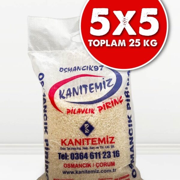 5 X 5 Kg Osmancık Pirinci