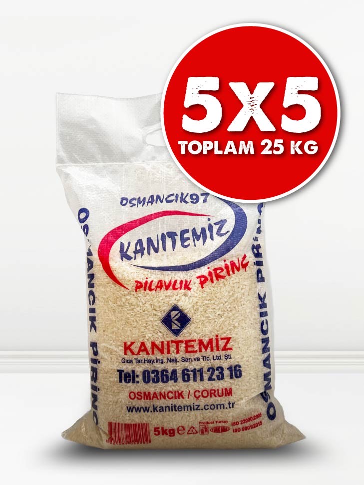 5 X 5 Kg Osmancık Pirinci