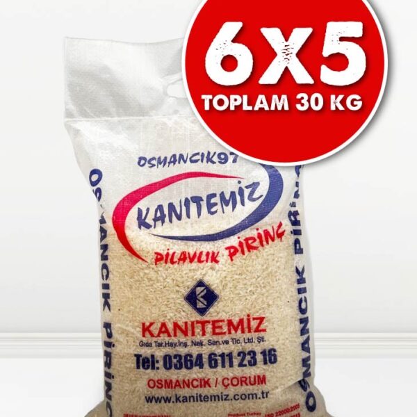6 X 5 Kg Osmancık Pirinci