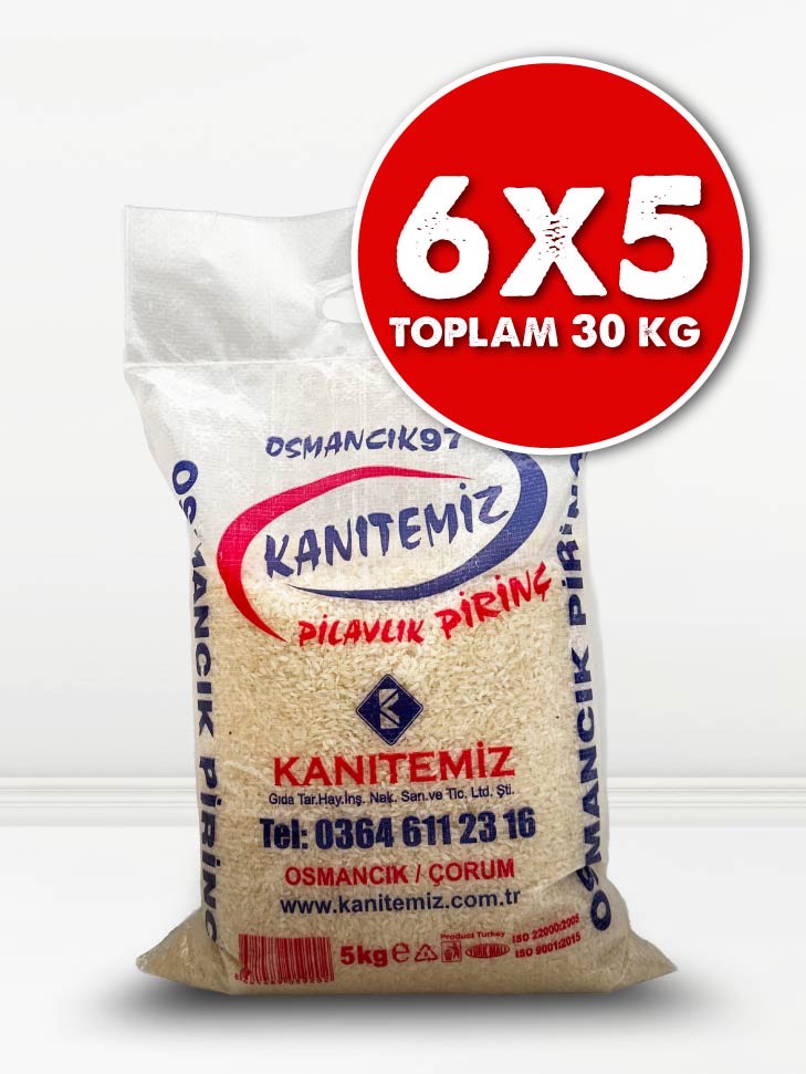6 X 5 Kg Osmancık Pirinci