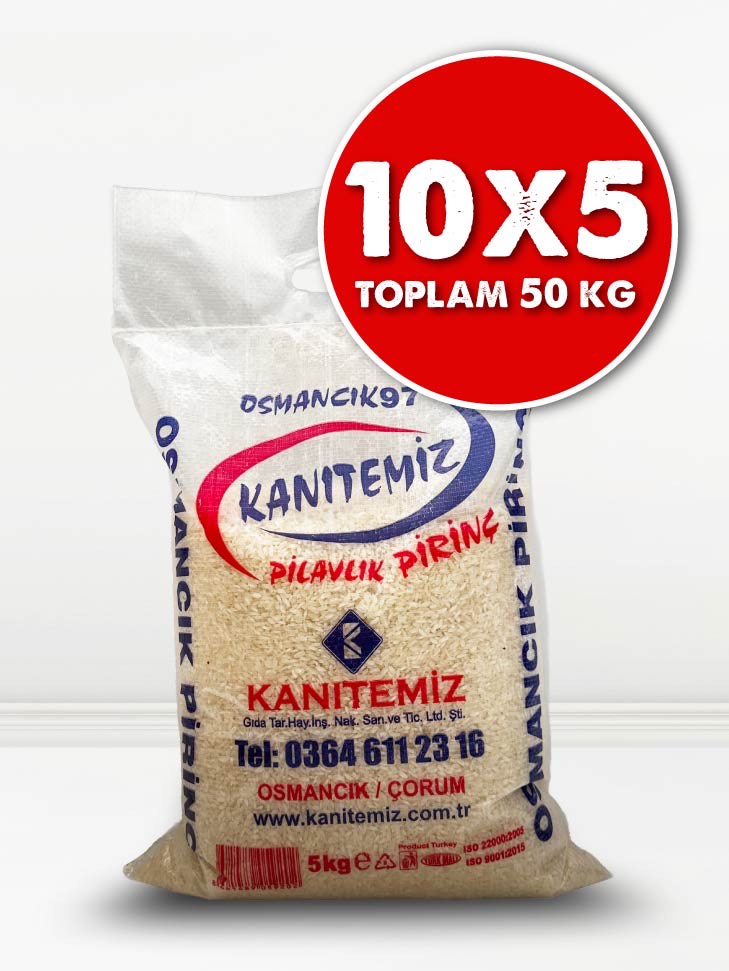10 X 5 Kg Osmancık Pirinci
