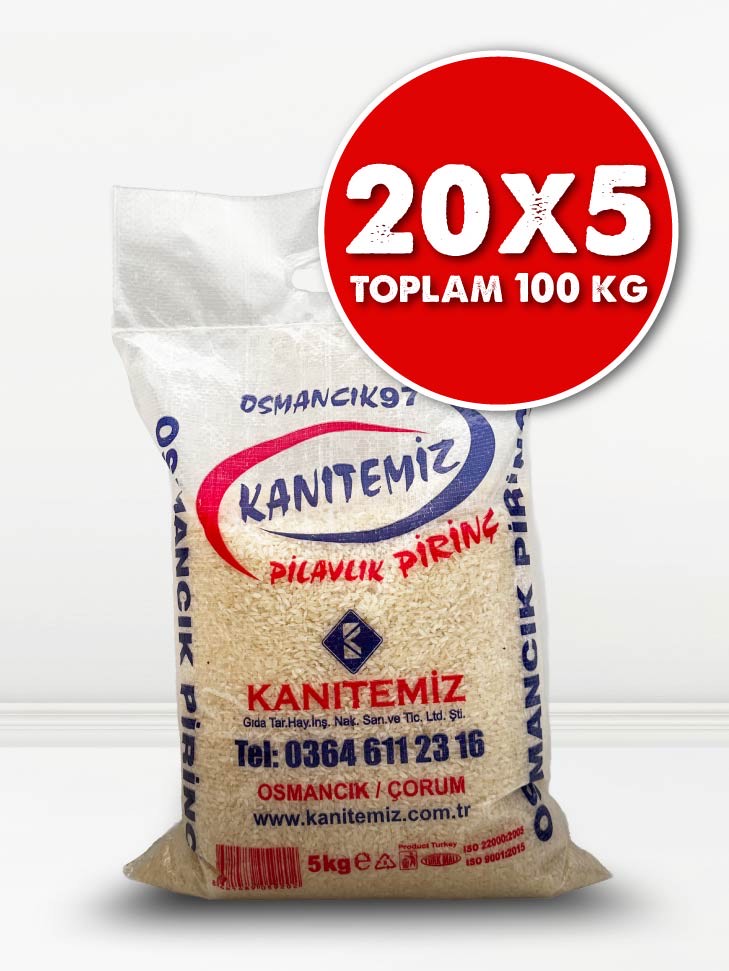 20 X 5 Kg Osmancık Pirinci